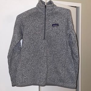 Patagonia gray quarter zip girls